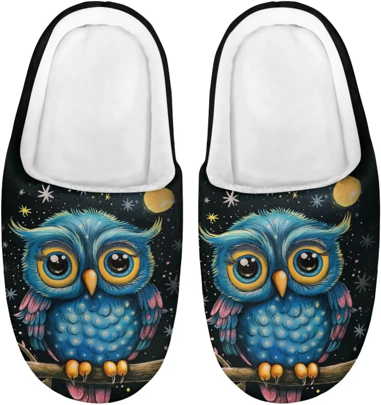Veniyate Plush Warm Slippers for Girls Boys Kids Toddlers Winter Indoor House Home Shoes