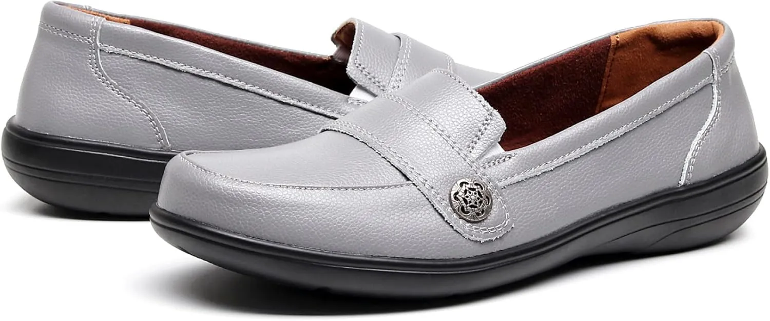 VenusCelia Women's Band Walking Flat Loafer