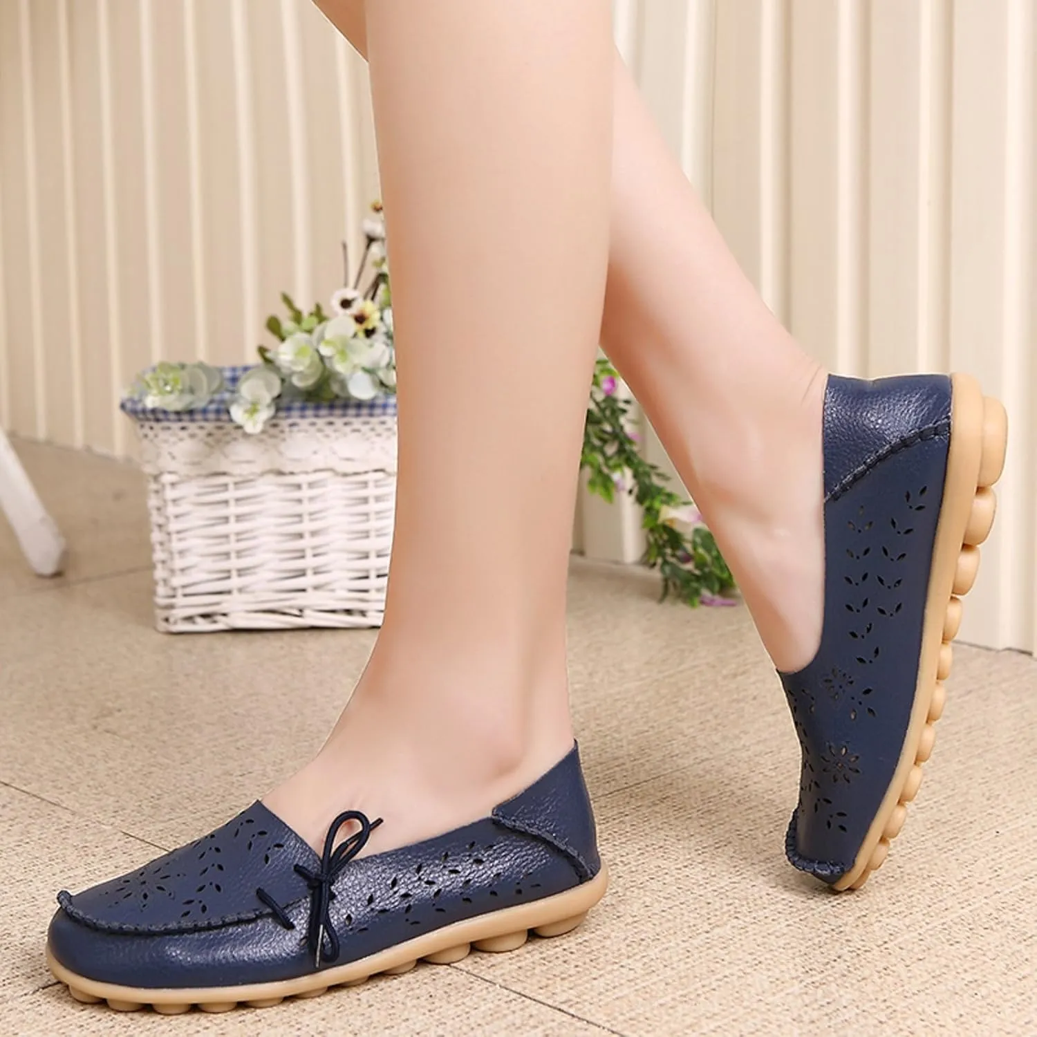 VenusCelia Women's Breathable Comfort Walking Office Flat Loafer
