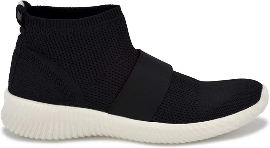 VINTAGE HAVANA Women's Jasmine Knit Sock Top Mid-Top Sneaker, Black, 7