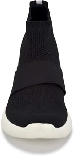 VINTAGE HAVANA Women's Jasmine Knit Sock Top Mid-Top Sneaker, Black, 7