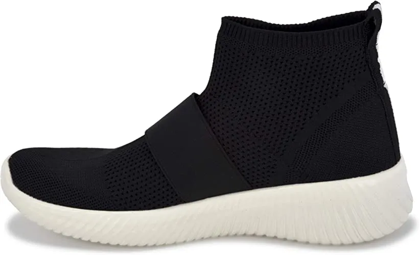 VINTAGE HAVANA Women's Jasmine Knit Sock Top Mid-Top Sneaker, Black, 7