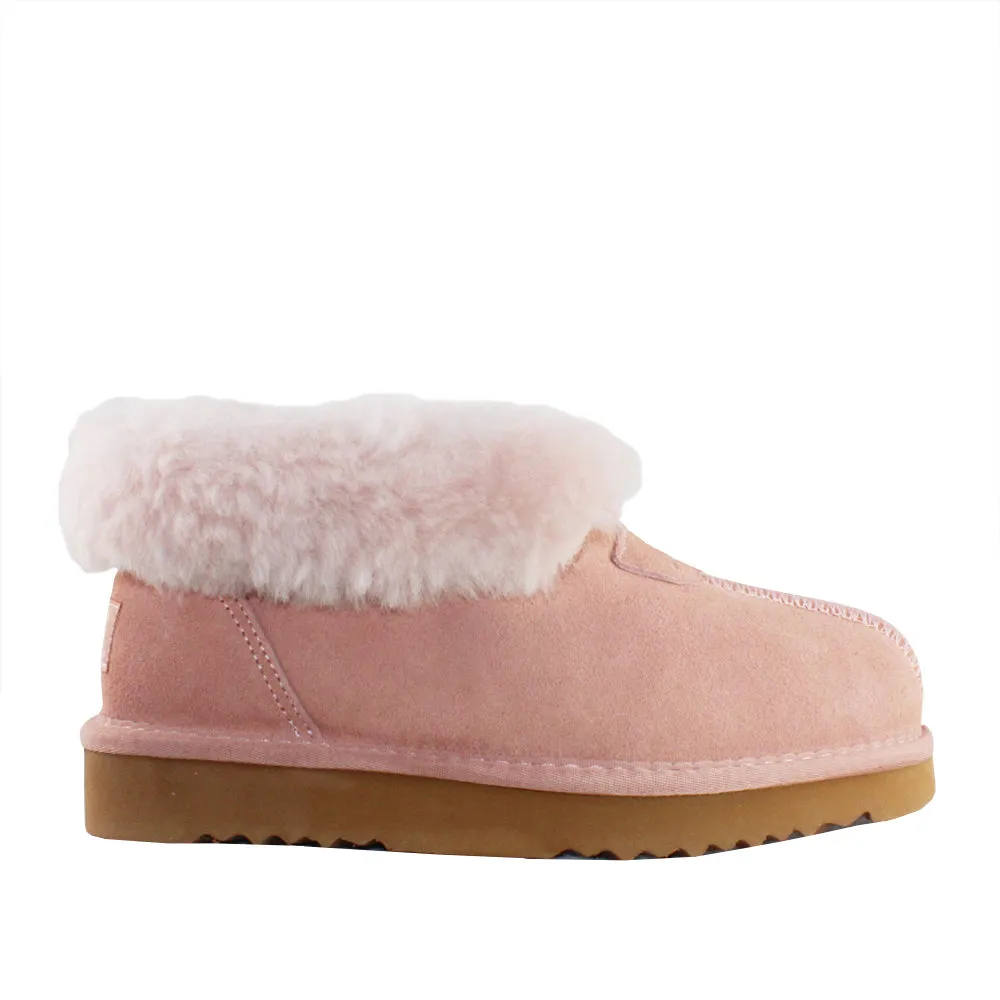 WARATAH UGG® Wool Collar Slipper - Pink
