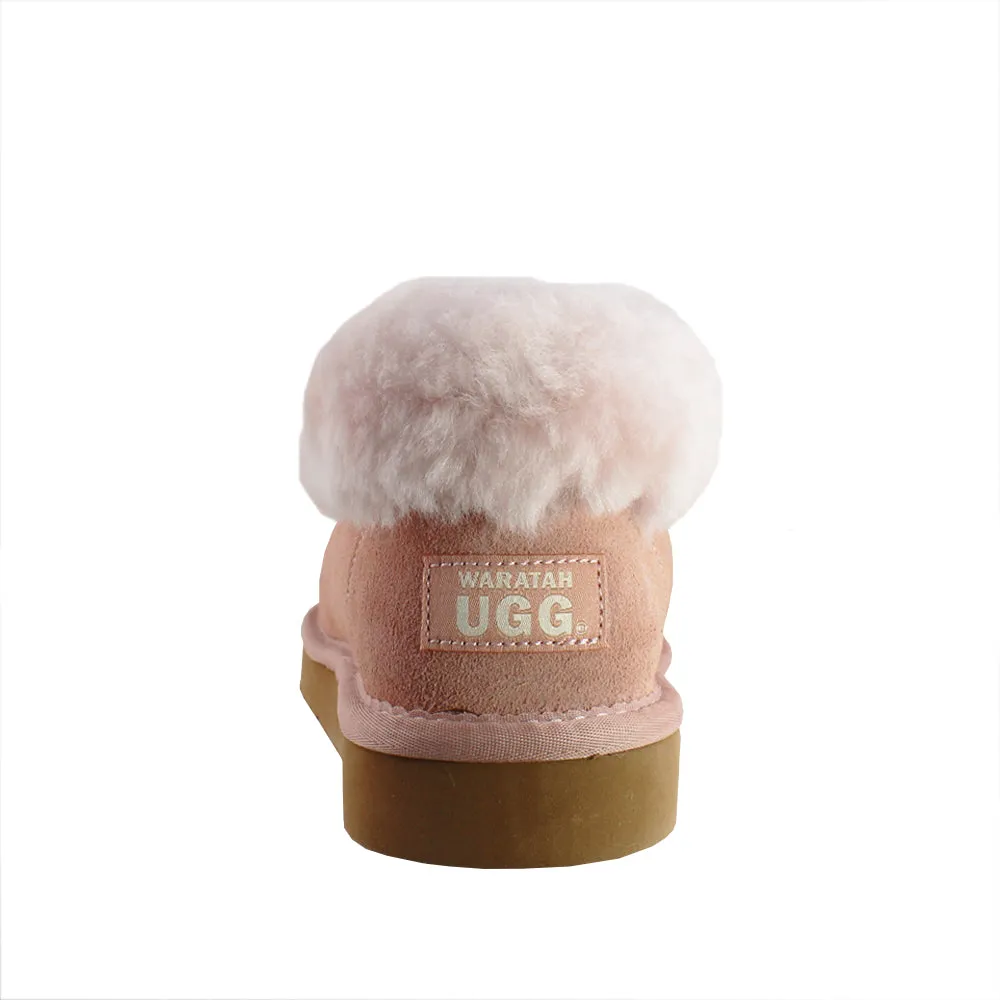 WARATAH UGG® Wool Collar Slipper - Pink