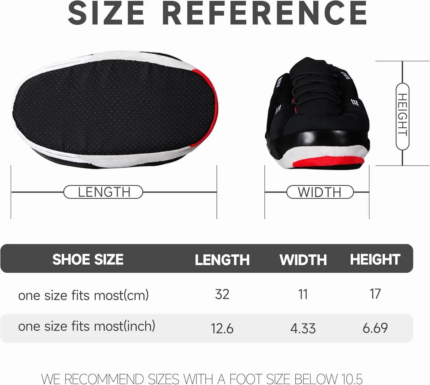 Warm Plush Sneaker Slippers, Trendy Anti-Slip Furry Soft House Shoes Fluffy Unisex Comfy Home Slides One Size Fits Most Indoor Outdoor