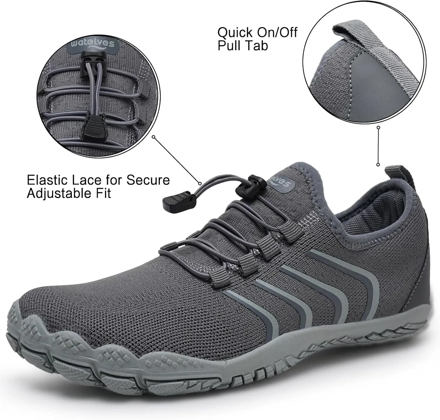 WateLves Barefoot Water Shoes for Women Men Quick Dry Aqua Swim Shoes for Outdoor Fishing Beach Pool Boat Surfing Walking