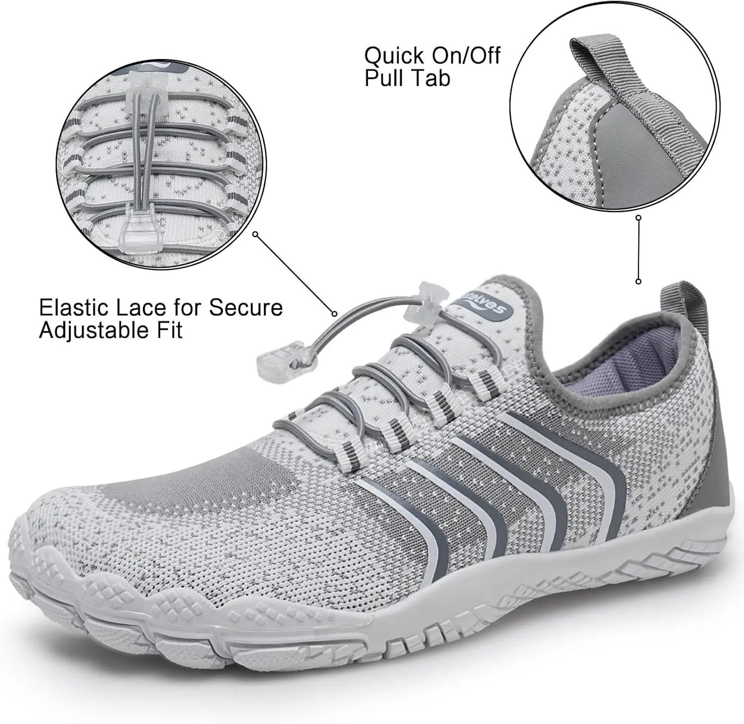 WateLves Barefoot Water Shoes for Women Men Quick Dry Aqua Swim Shoes for Outdoor Fishing Beach Pool Boat Surfing Walking