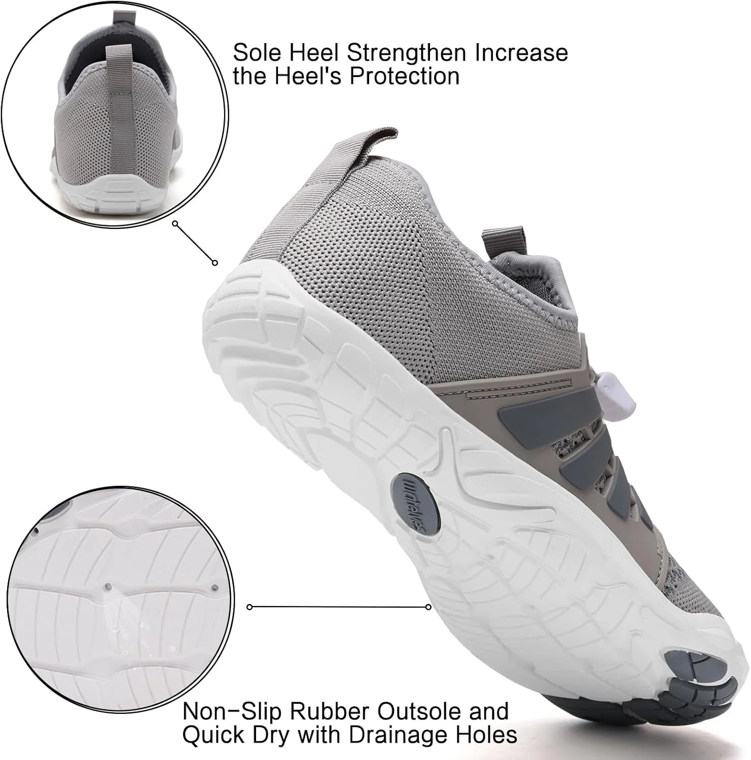 WateLves Barefoot Water Shoes for Women Men Quick Dry Aqua Swim Shoes for Outdoor Fishing Beach Pool Boat Surfing Walking