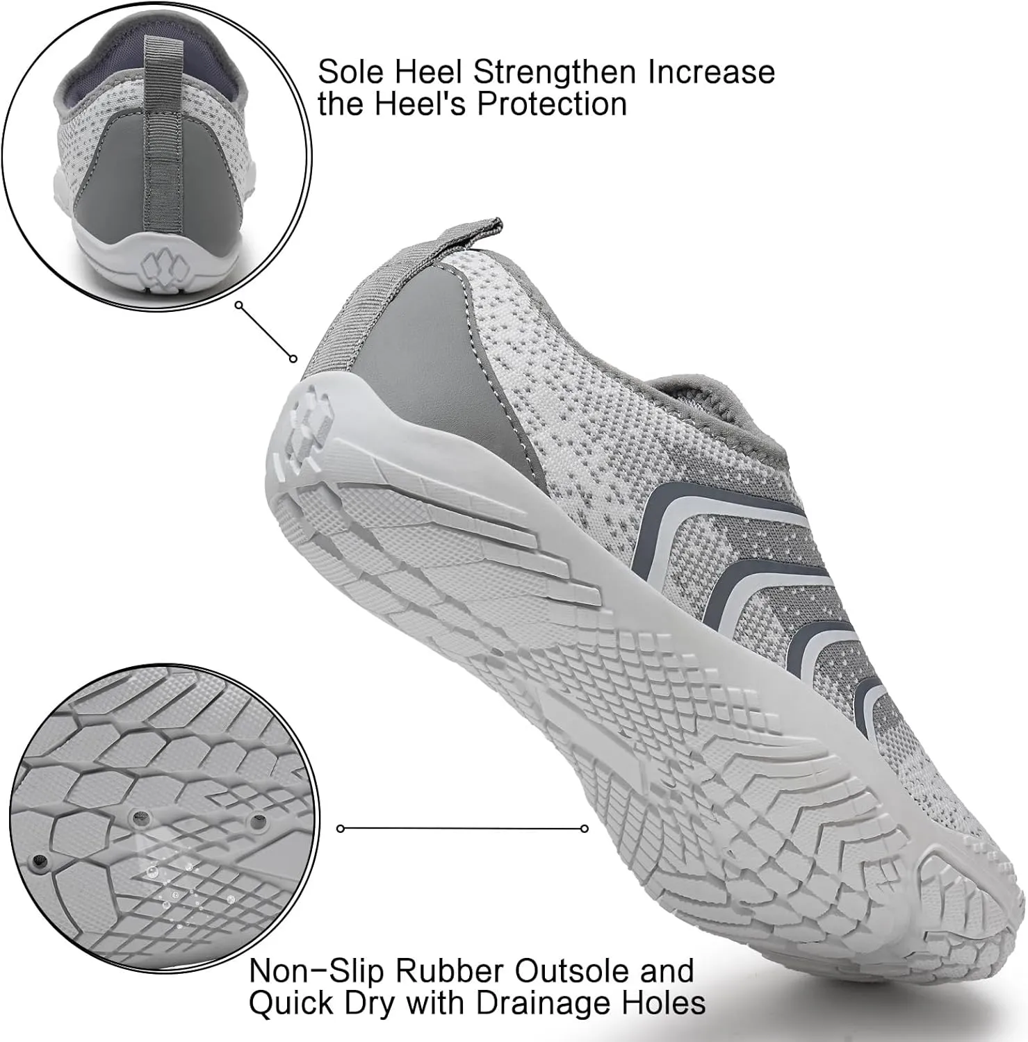WateLves Barefoot Water Shoes for Women Men Quick Dry Aqua Swim Shoes for Outdoor Fishing Beach Pool Boat Surfing Walking