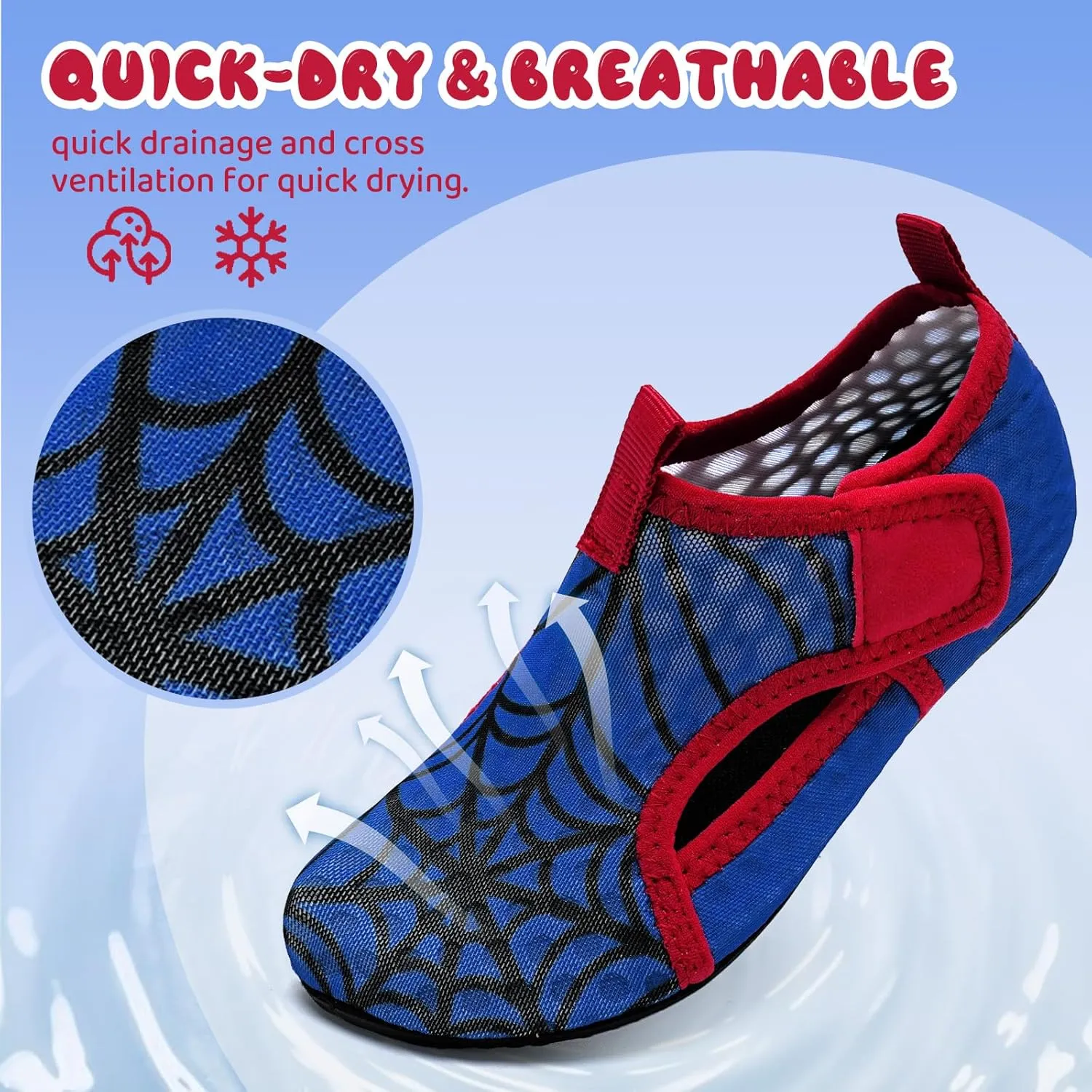 WateLves Kids Water Shoes Toddler Barefoot Swim Beach Shoes Girls Boys Breathable Quick Dry Aqua Socks