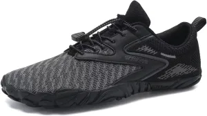 WateLves Water Shoes Mens Womens Beach Swim Shoes Quick-Dry Aqua Socks Pool Shoes for Surf Yoga Water Aerobics (05-Black, 43)
