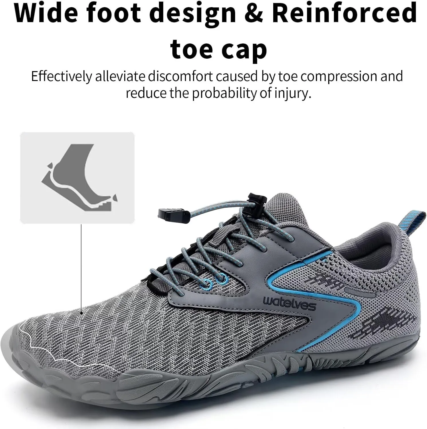 WateLves Water Shoes Mens Womens Beach Swim Shoes Quick-Dry Aqua Socks Pool Shoes for Surf Yoga Water Aerobics