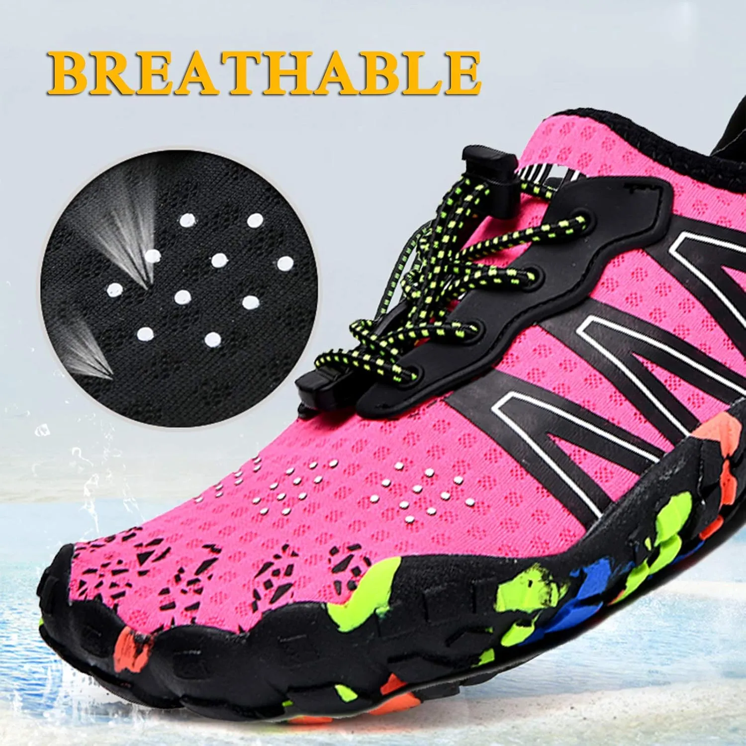 Water Shoes Men Women Barefoot Shoes Outdoor for Beach Aqua Swim Pool River Water Quick Dry Boating Fishing Diving Surfing with Yoga Aerobics