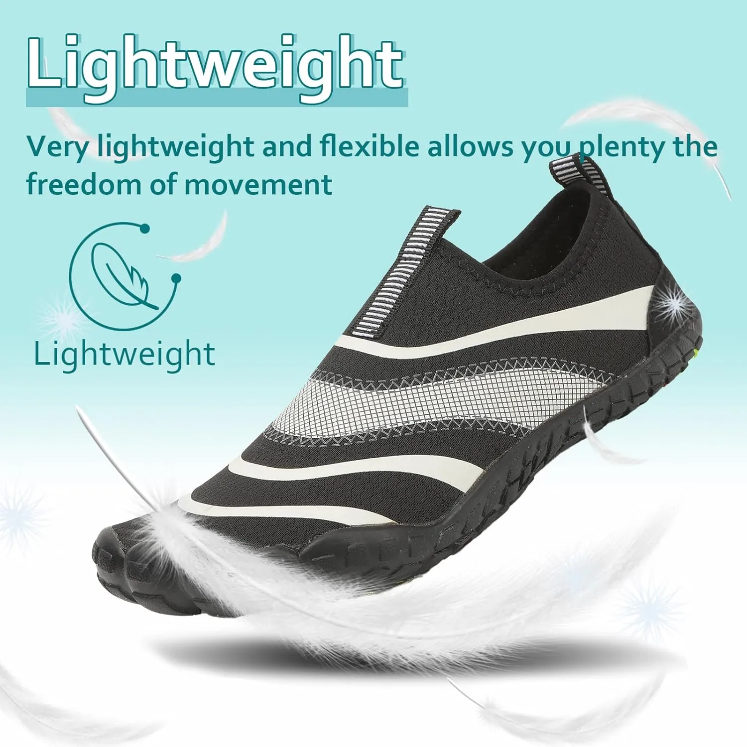 Water Shoes Womens Mens Quick-Dry Aqua Yoga Socks Barefoot Swim Pool Beach Shoes for Walking Hiking Diving Surf Ootdoor Water Sports