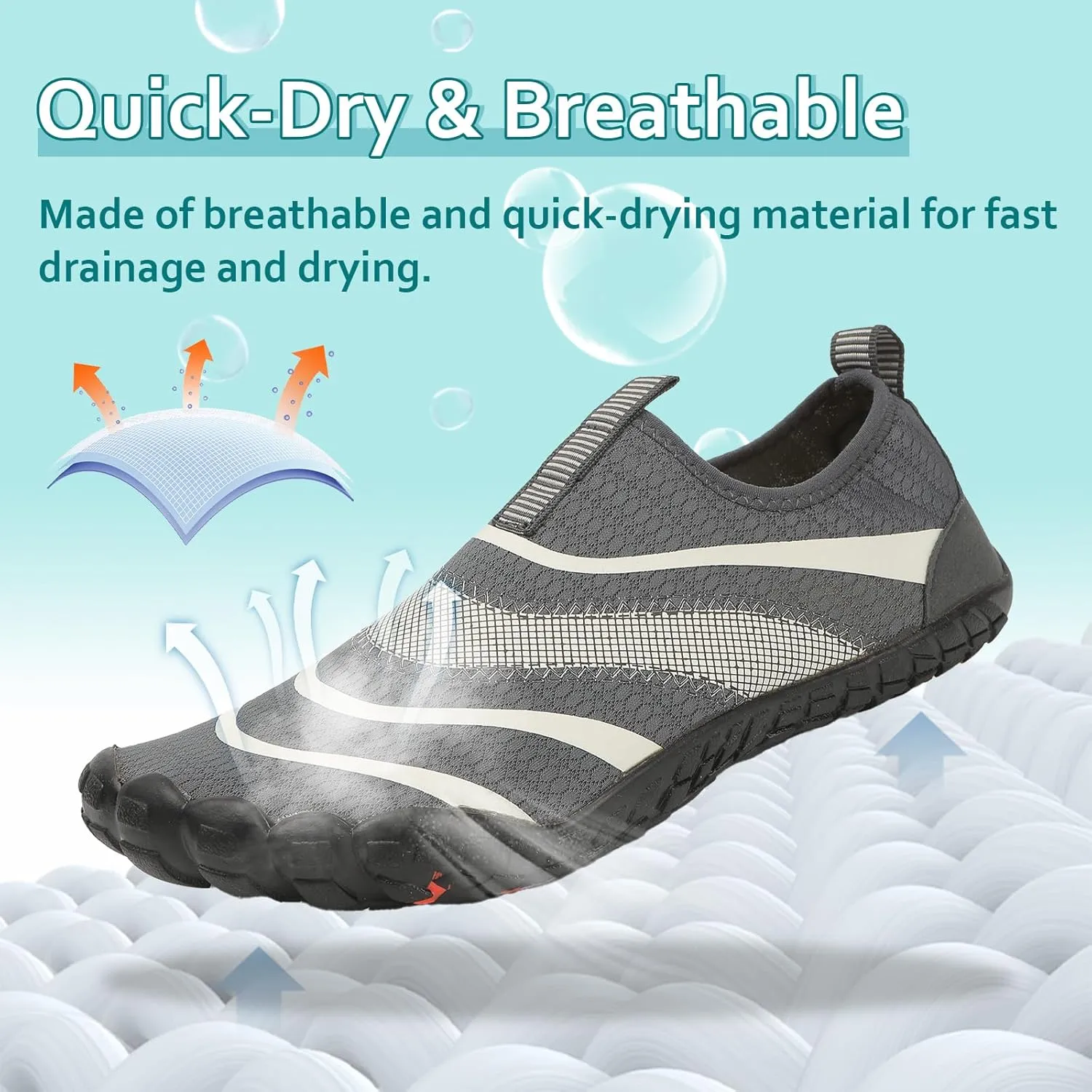 Water Shoes Womens Mens Quick-Dry Aqua Yoga Socks Barefoot Swim Pool Beach Shoes for Walking Hiking Diving Surf Ootdoor Water Sports