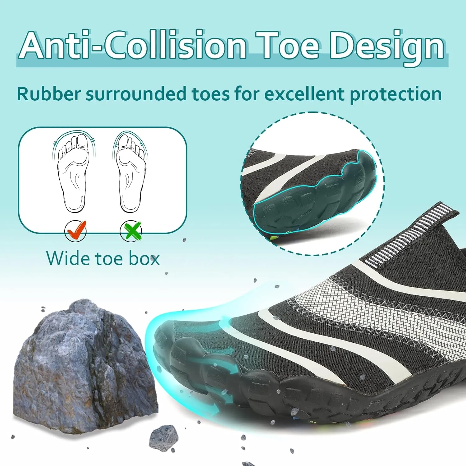 Water Shoes Womens Mens Quick-Dry Aqua Yoga Socks Barefoot Swim Pool Beach Shoes for Walking Hiking Diving Surf Ootdoor Water Sports