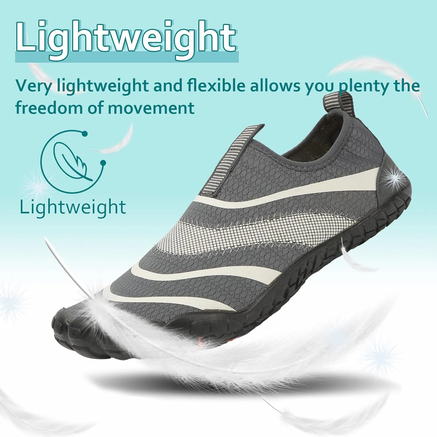 Water Shoes Womens Mens Quick-Dry Aqua Yoga Socks Barefoot Swim Pool Beach Shoes for Walking Hiking Diving Surf Ootdoor Water Sports