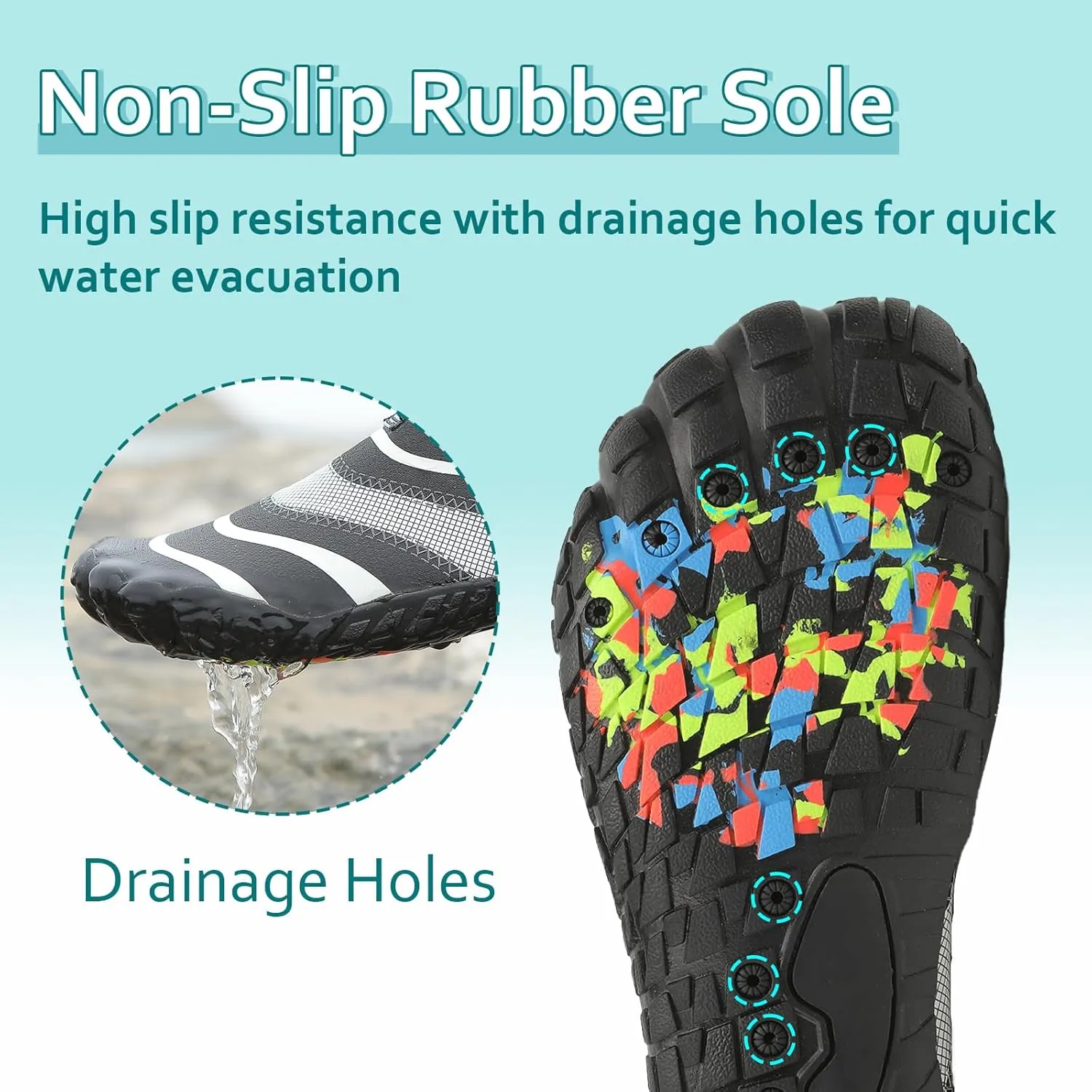 Water Shoes Womens Mens Quick-Dry Aqua Yoga Socks Barefoot Swim Pool Beach Shoes for Walking Hiking Diving Surf Ootdoor Water Sports