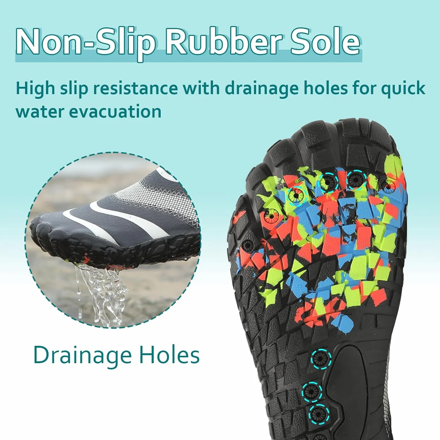 Water Shoes Womens Mens Quick-Dry Aqua Yoga Socks Barefoot Swim Pool Beach Shoes for Walking Hiking Diving Surf Ootdoor Water Sports
