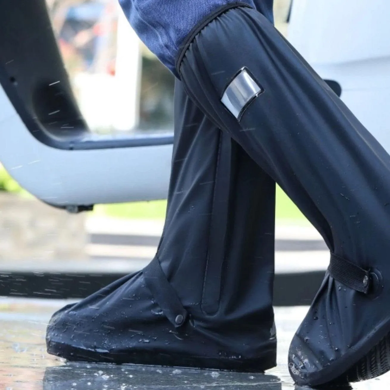 Waterproof Non-slip Overshoe Outer Wear Rain Shoes Wear-resistant High Tube Rain Booties