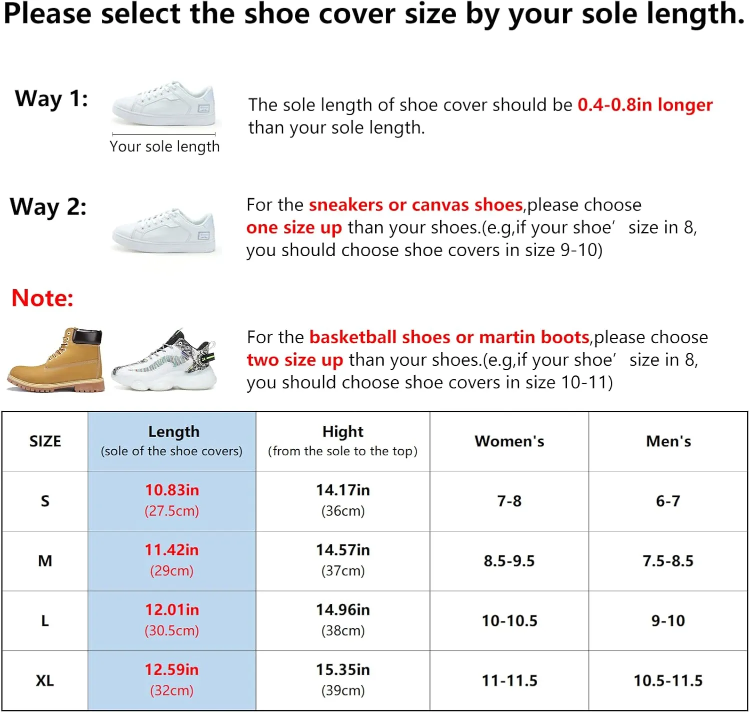 Waterproof Shoe Covers for Rain and Snow Boot Covers Waterproof Reusable & Foldable, Non-Slip