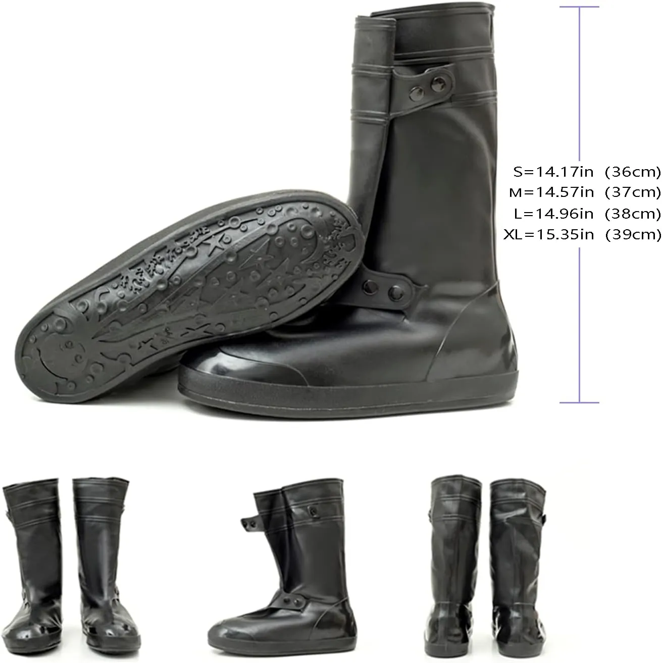 Waterproof Shoe Covers for Rain and Snow Boot Covers Waterproof Reusable & Foldable, Non-Slip