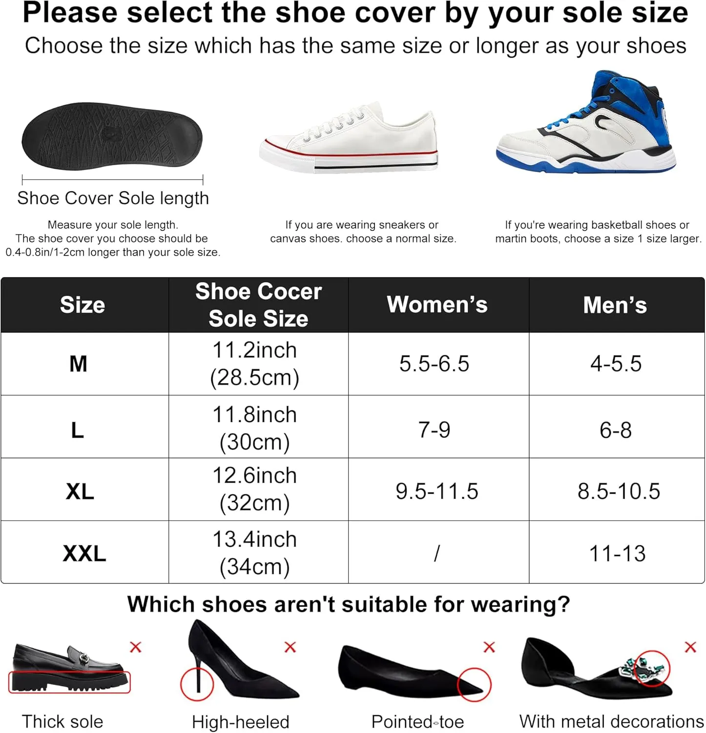 Waterproof Shoe Covers Motorcycle Rain Shoe Cover Reusable Rain Boot Rainproof Shoes Cover for Men and Women