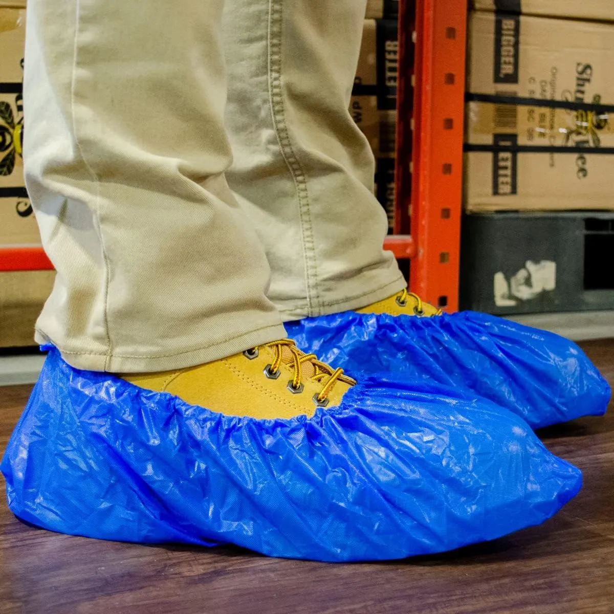 Waterproof Shoe Covers Slip-Resistant Disposable for Construction, Indoor Carpet Floor Protection - 40 Pair