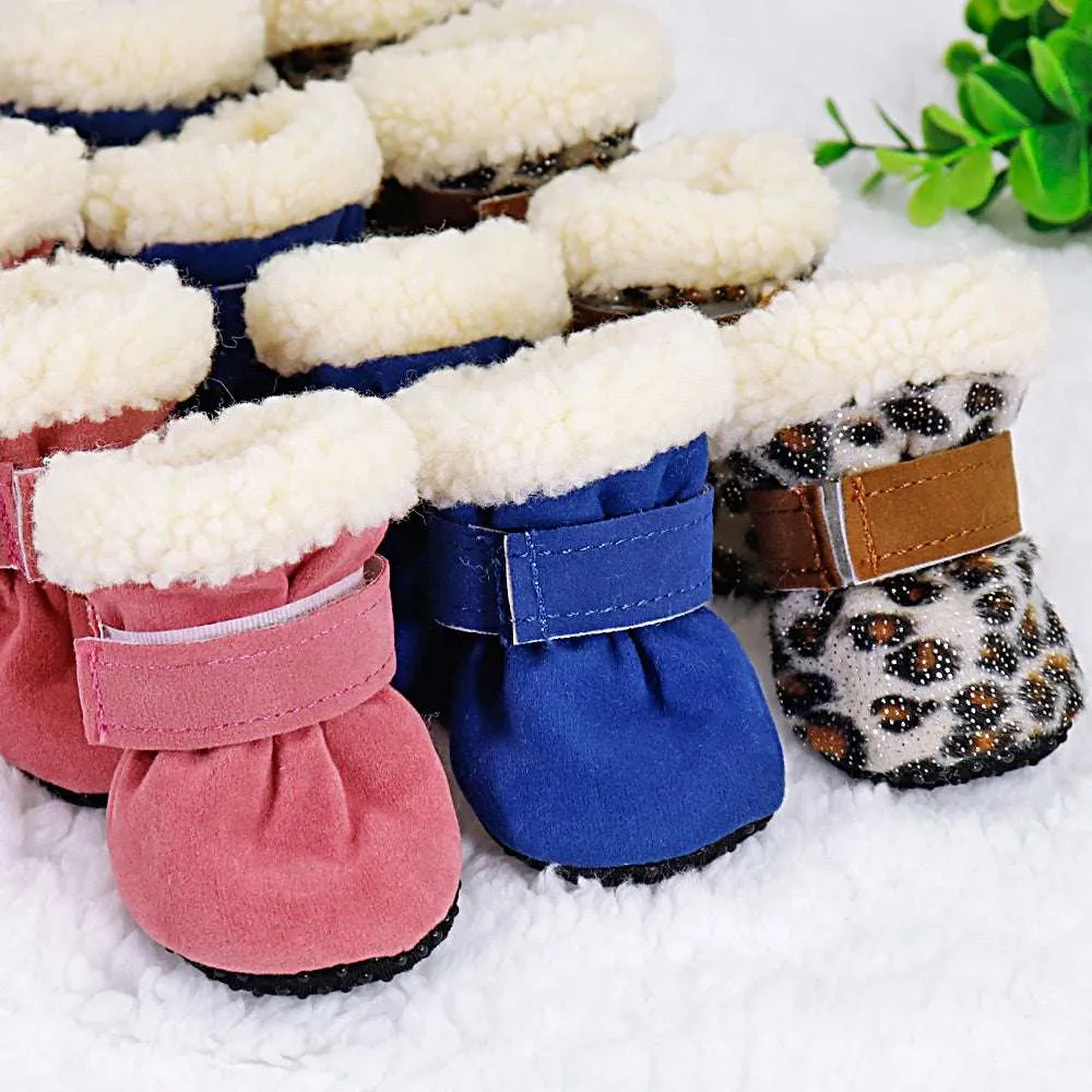 Winter Anti-Slip Boots for Small and Medium Dogs - 4Pcs Set