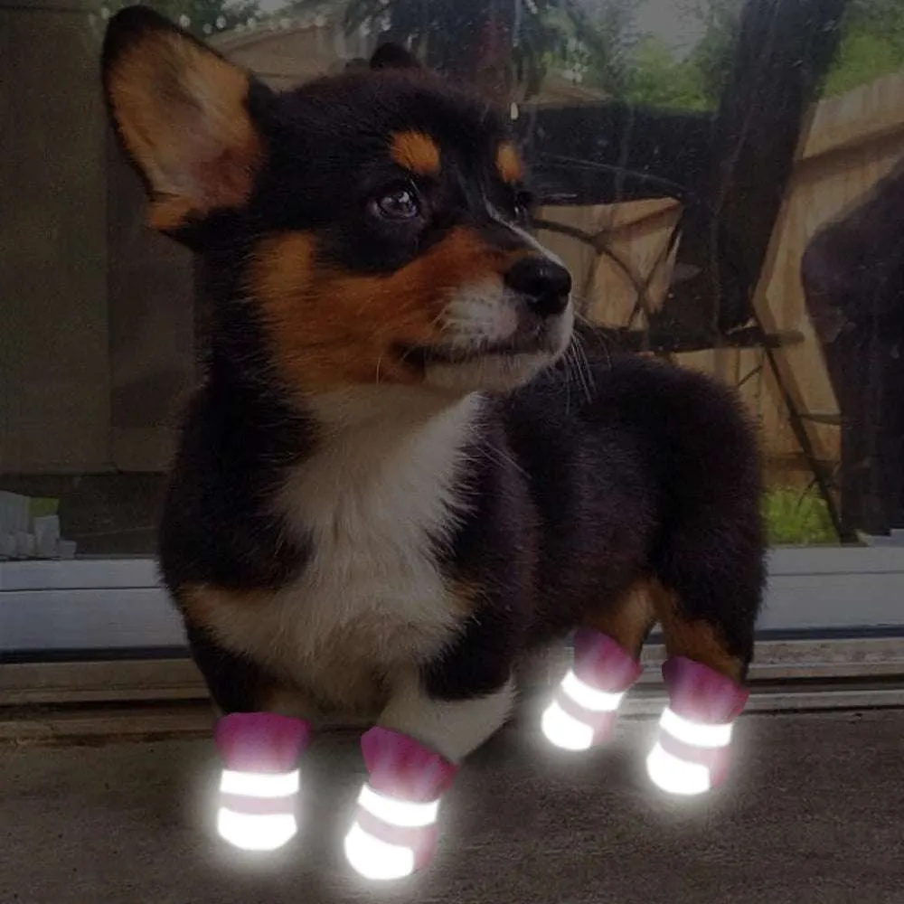 Winter Anti-Slip Boots for Small and Medium Dogs - 4Pcs Set