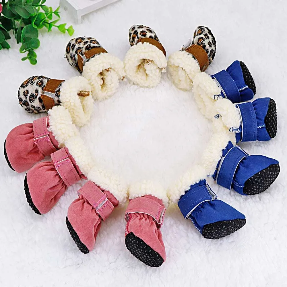 Winter Anti-Slip Boots for Small and Medium Dogs - 4Pcs Set