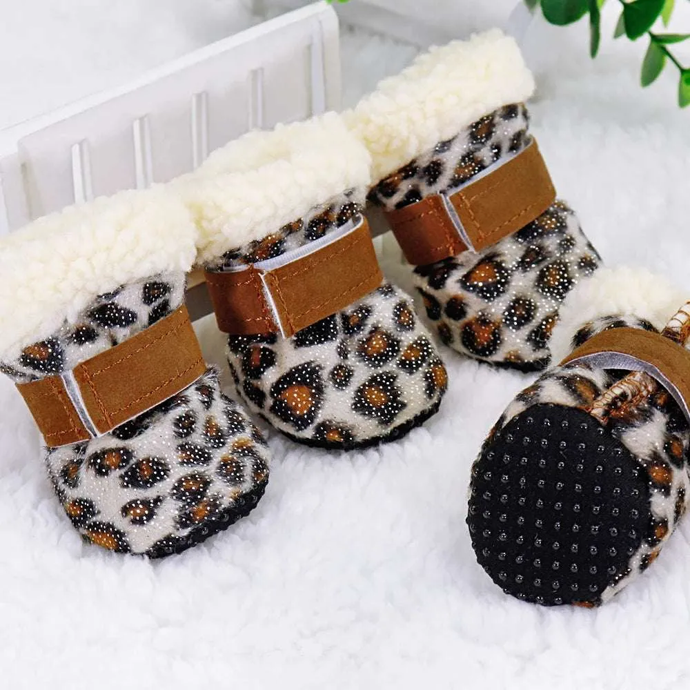 Winter Anti-Slip Boots for Small and Medium Dogs - 4Pcs Set