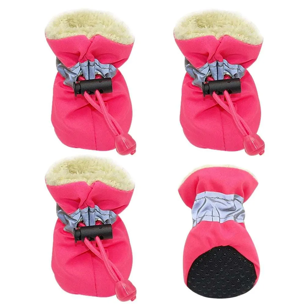 Winter Anti-Slip Boots for Small and Medium Dogs - 4Pcs Set