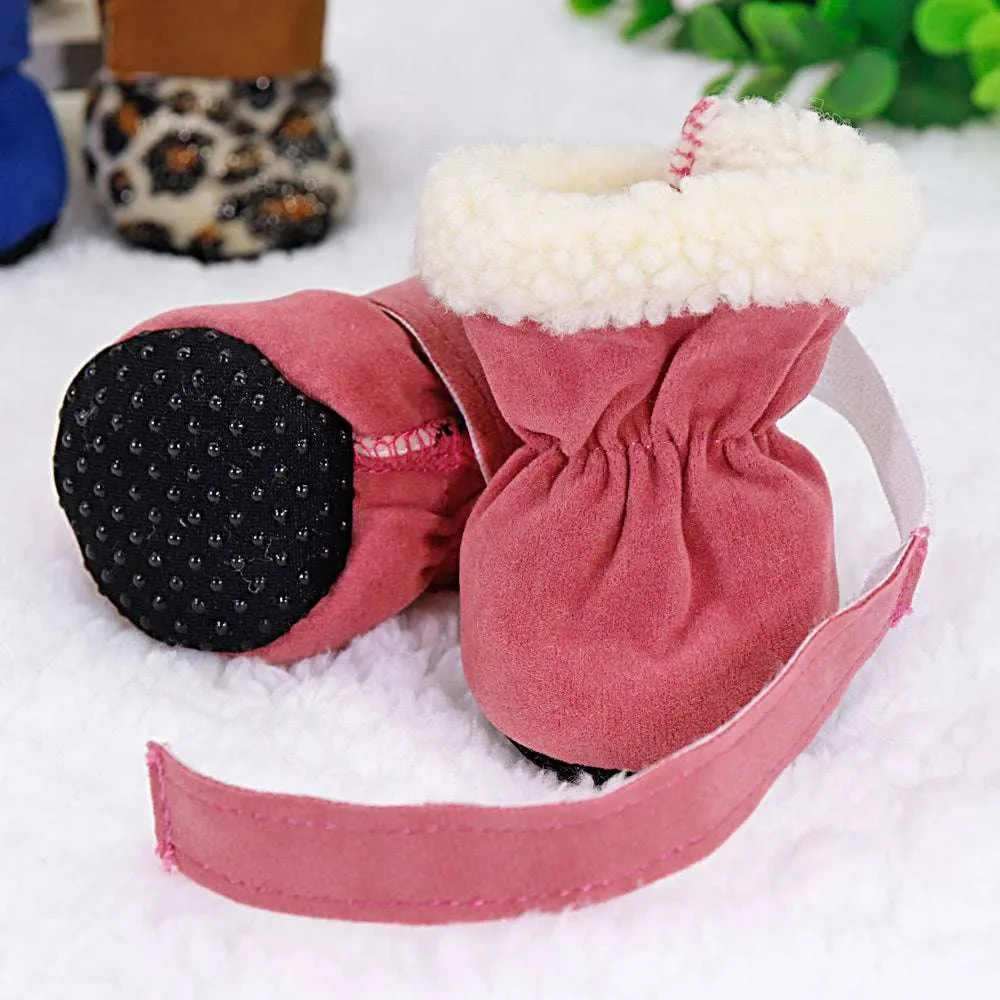 Winter Anti-Slip Boots for Small and Medium Dogs - 4Pcs Set