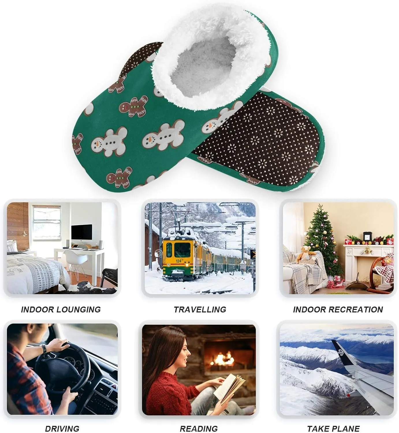 Winter House Slippers for Women/Men with Colorful Blue and Pink Spot Element Cozy Fleece Slippers