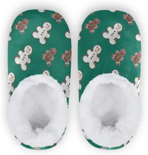 Winter House Slippers for Women/Men with Colorful Blue and Pink Spot Element Cozy Fleece Slippers