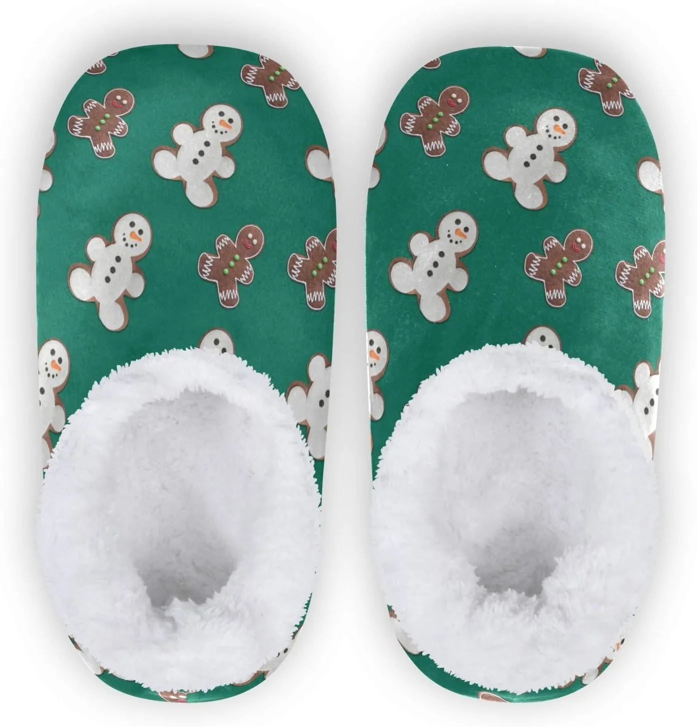 Winter House Slippers for Women/Men with Colorful Blue and Pink Spot Element Cozy Fleece Slippers