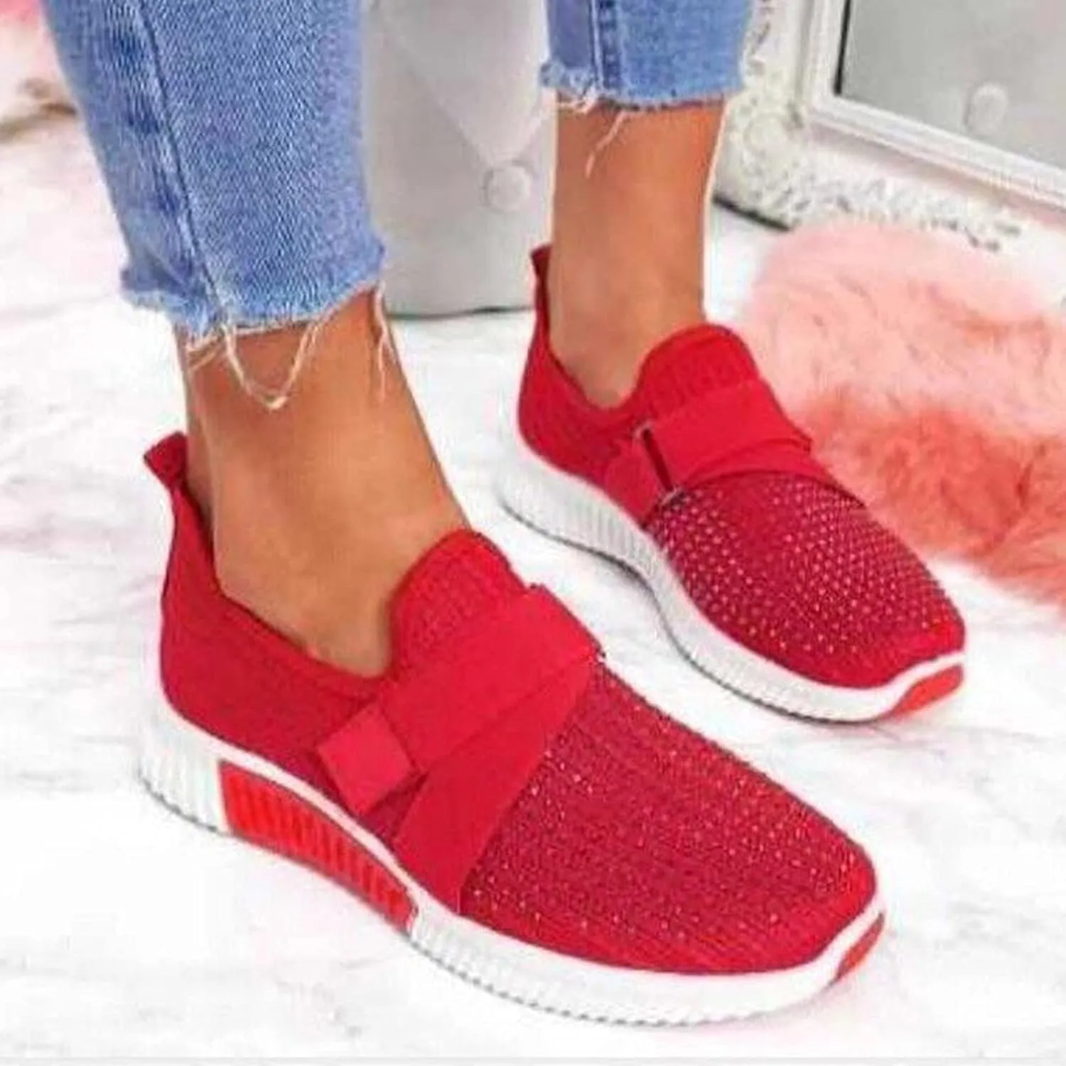 Womans Shoes Casual Breathable Tennis Shoes Work Shopping Travel Womens High Tops Breathable Mesh Walking Sneakers
