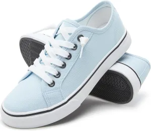 Women Canvas Sneaker Slip On Non Slip Casual Shoes Lace Up Canvas Low Top White Shoes Loafers for Women Fashion Black Sneaker