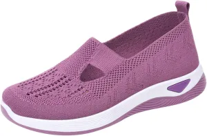 Women Casual Slip On Shoes Comfortable Walking Sneakers Lightweight Canvas Flats Non Slip Breathable Loafers