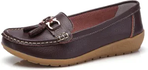 Women Penny Loafer Casual Comfort Slip on Shoes Walking Flat Driving Moccasins Wide Width Shoes Ladies