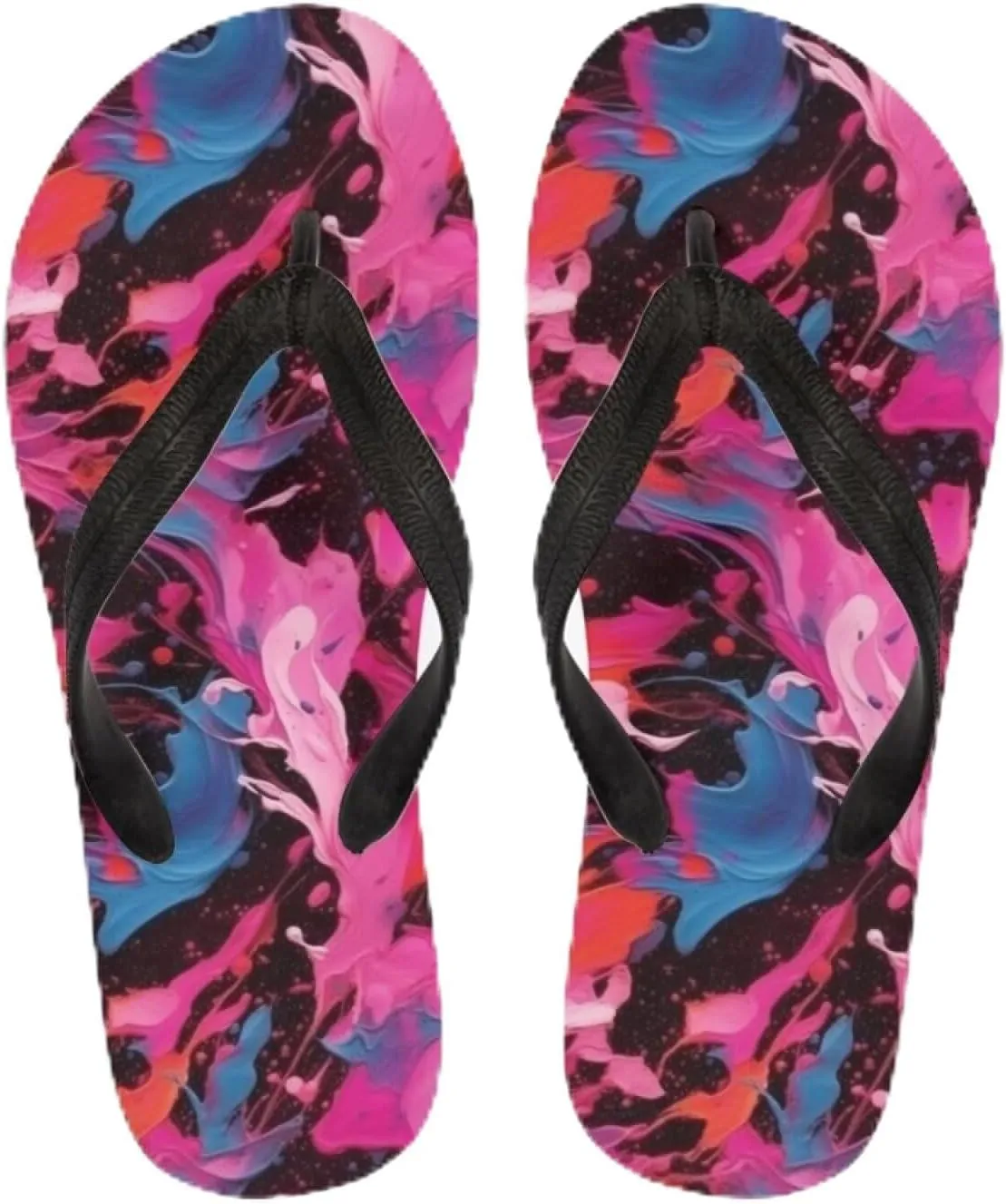 Women Skull Flip Flop Sandal, Animal Floral Classic Men's Thong Sandals Bathroom Soft Comfort Fit Unisex