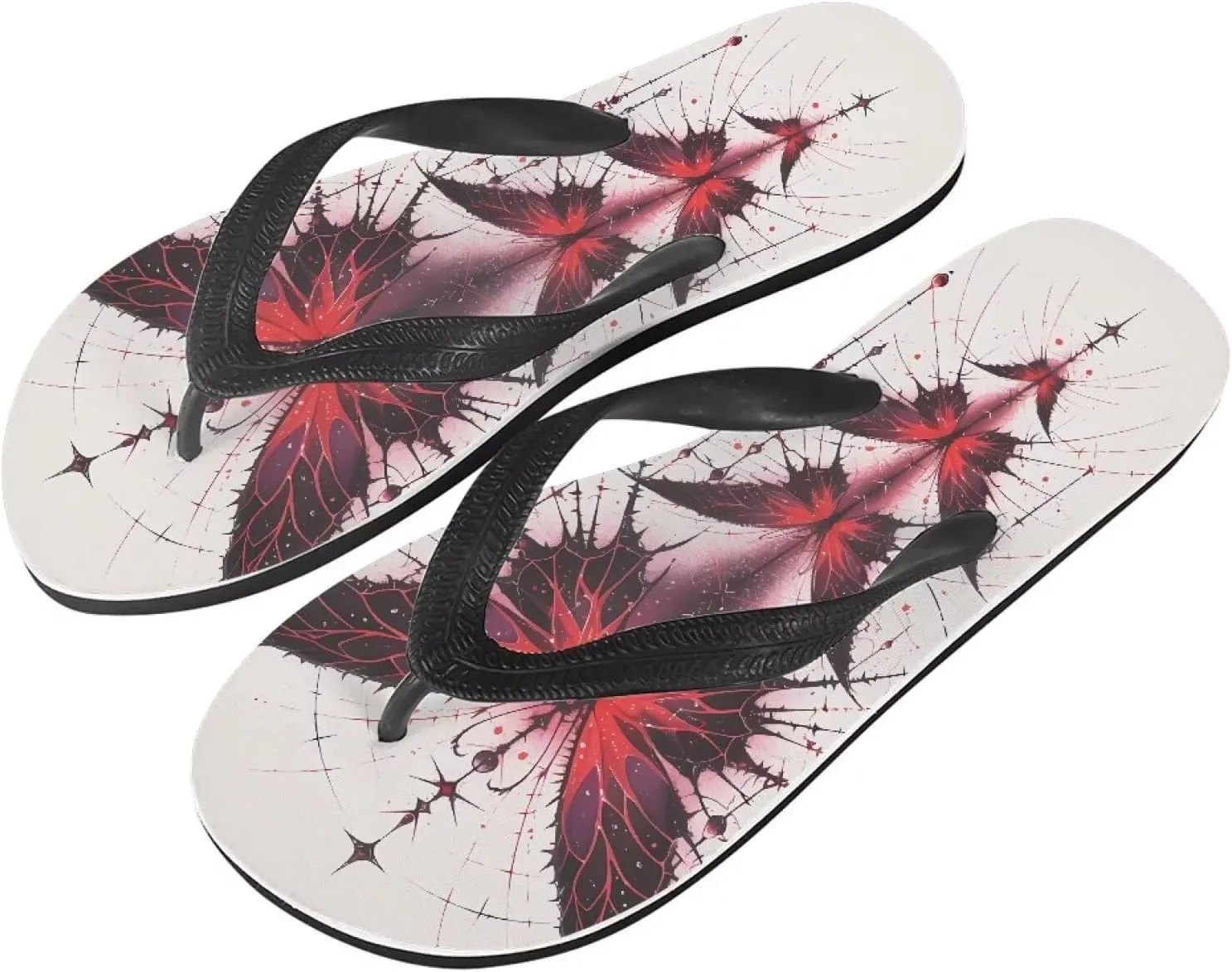 Women Skull Flip Flop Sandal, Animal Floral Classic Men's Thong Sandals Bathroom Soft Comfort Fit Unisex