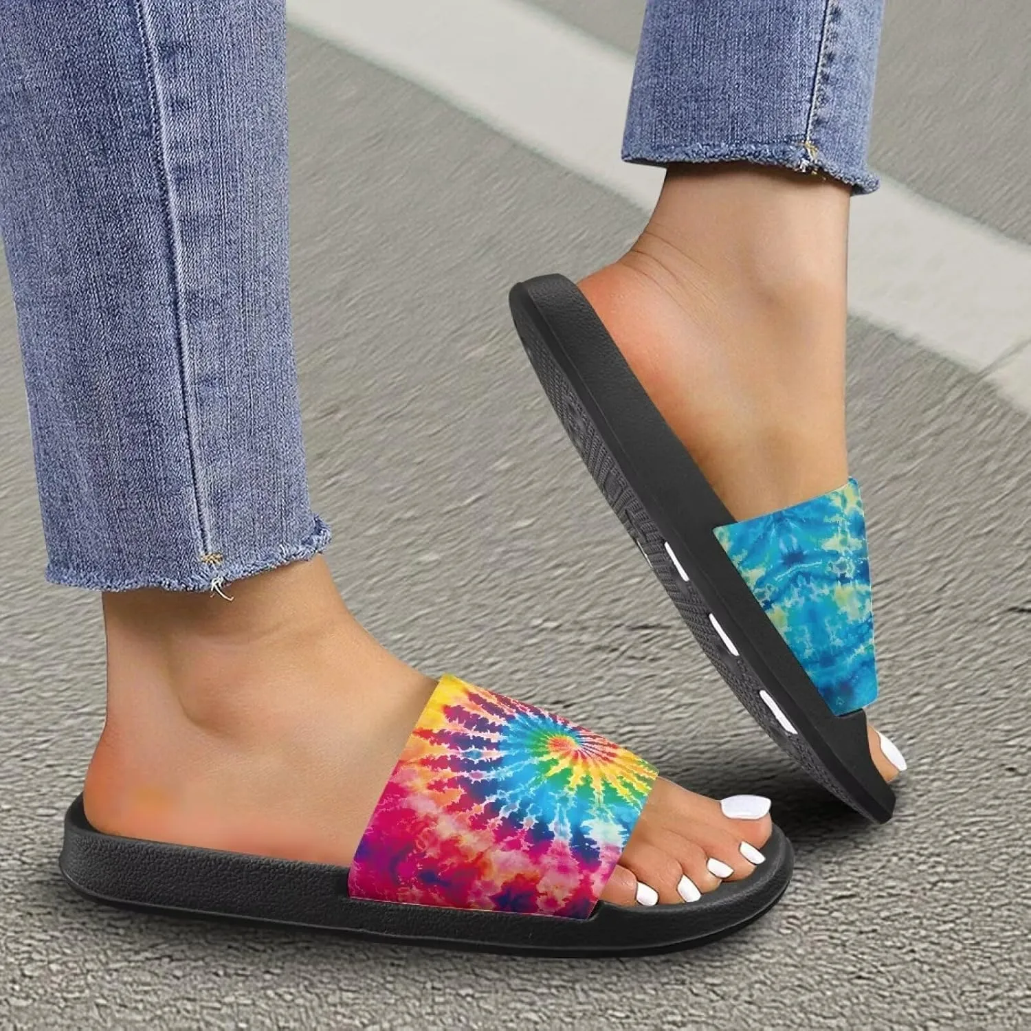 Women Slide Sandals Summer Beach Sandals Soft Lightweight Shower Shoes Casual Non Slip Slide Sandal Shower Shoes