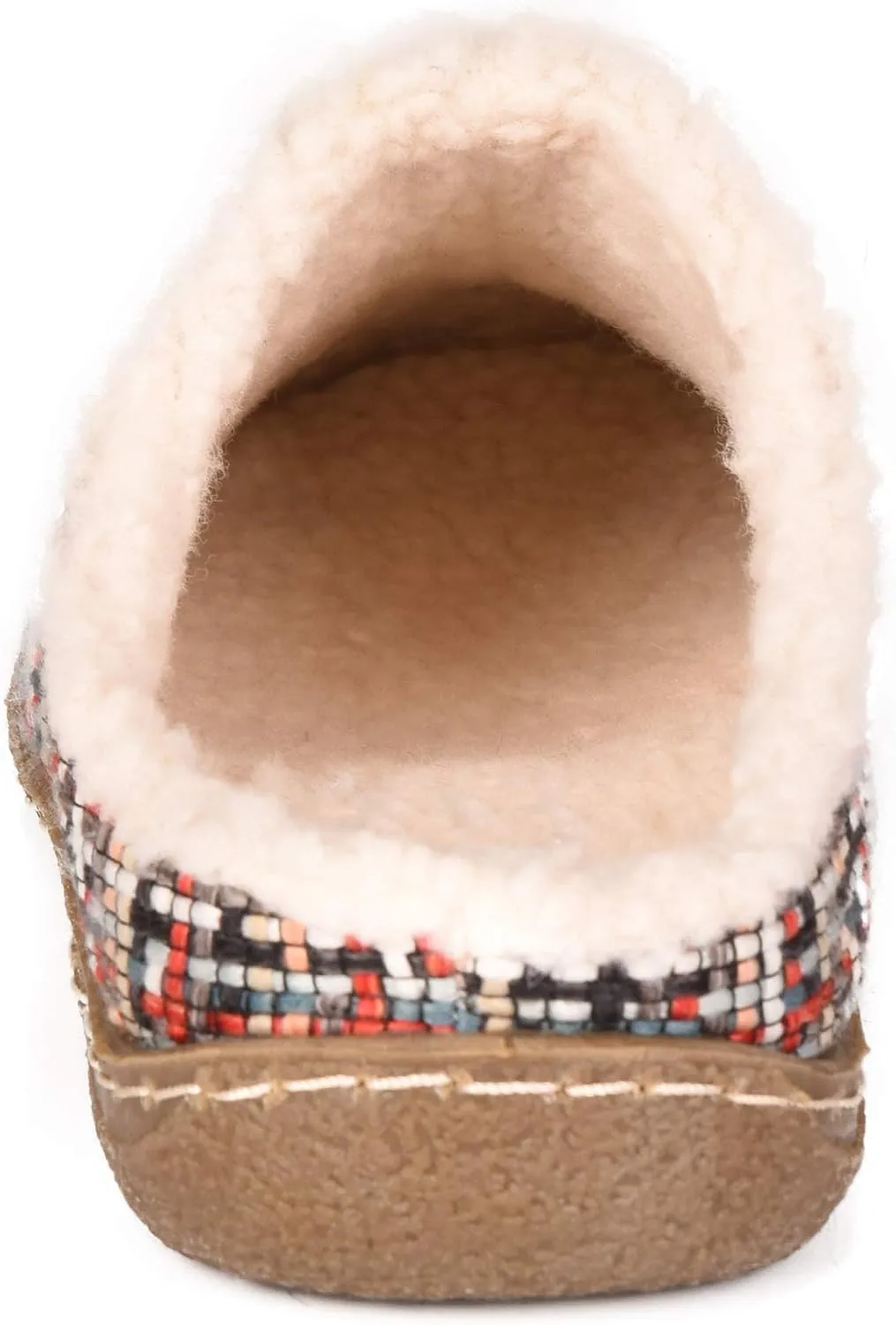 Women's 80-D Memory Foam Nakiska Slide House Slippers with Micro Suede and Faux Fur Fleece Lining with Man Made Wool