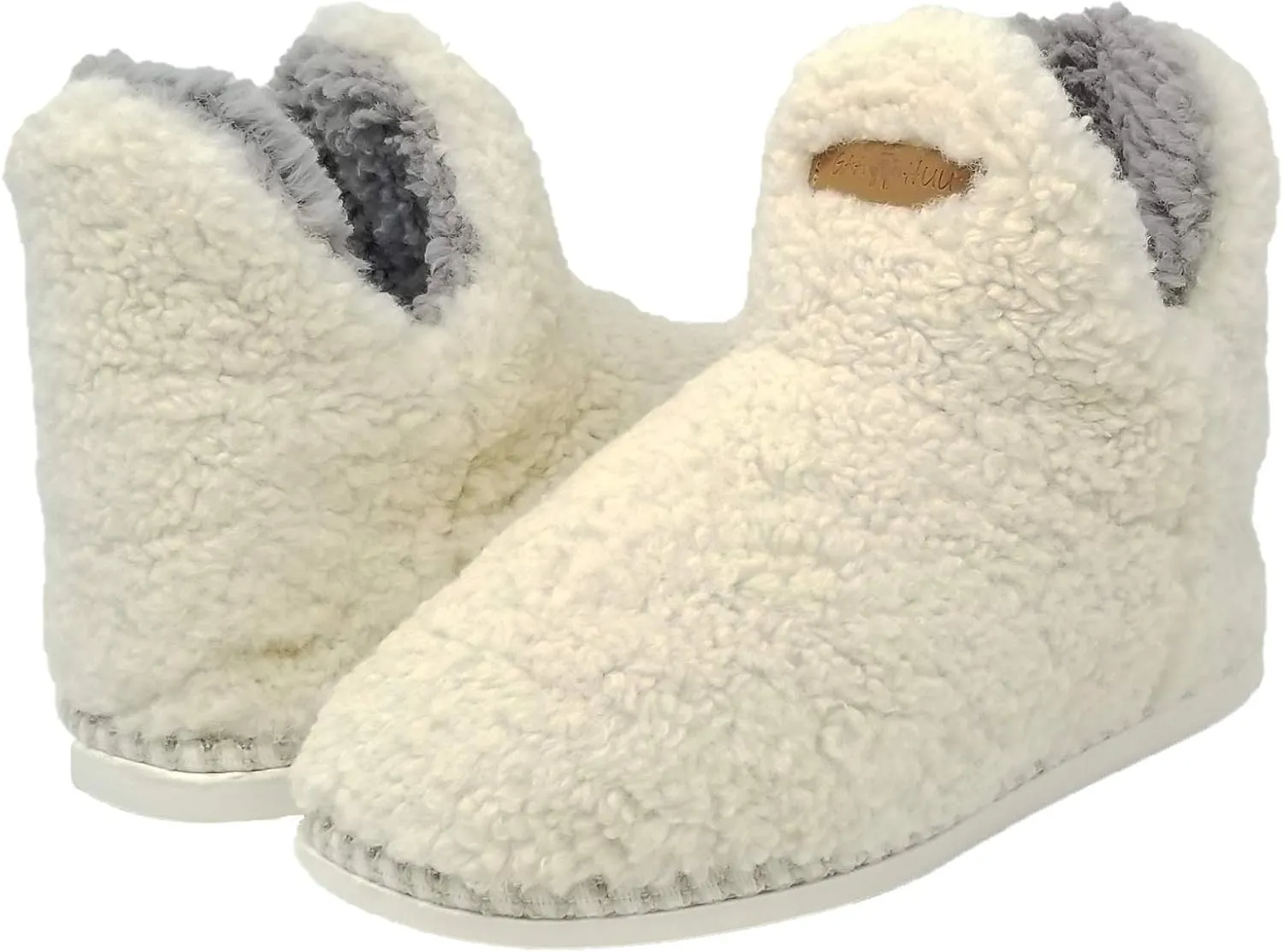 Womens Berber Slipper boot with memory foam