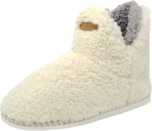 Womens Berber Slipper boot with memory foam