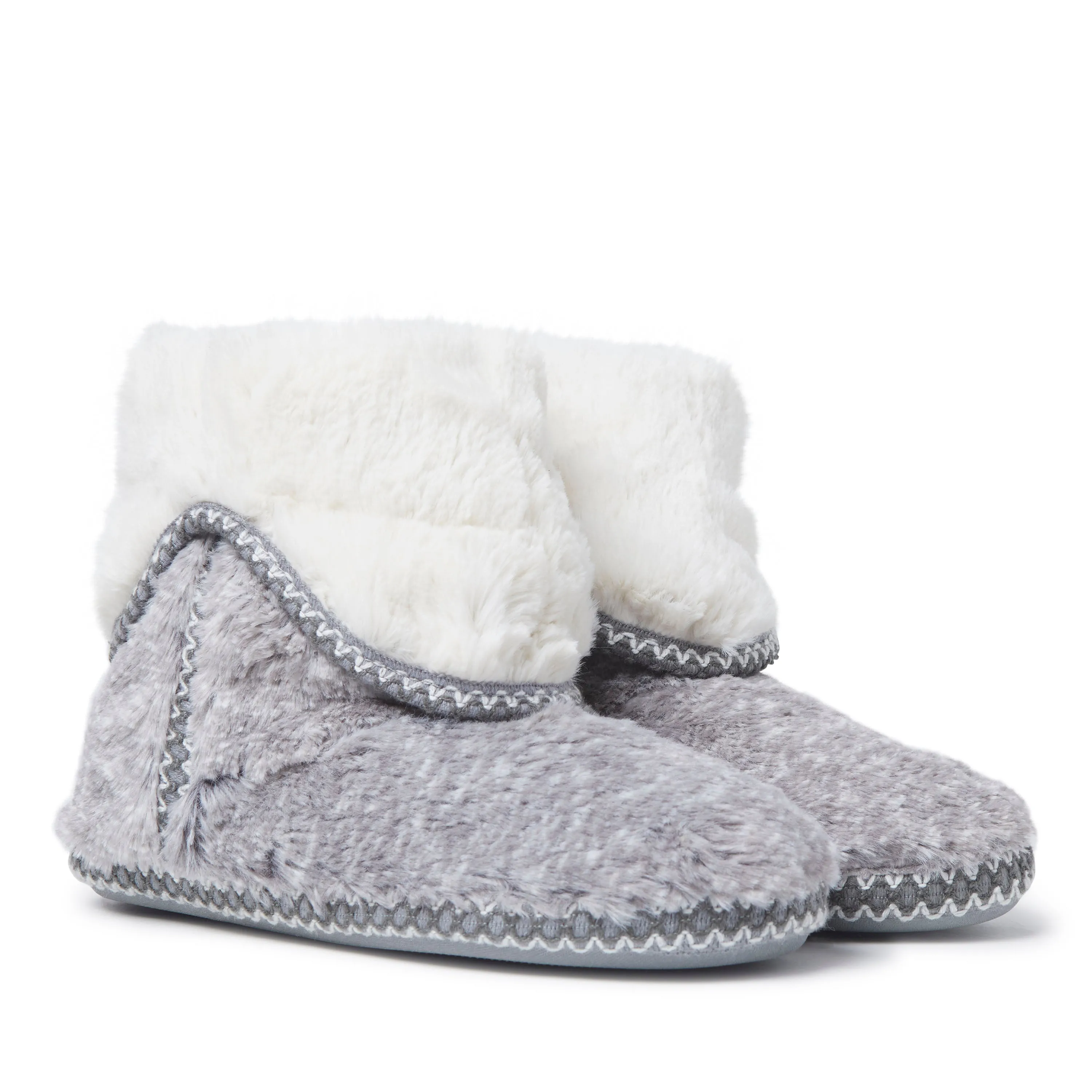 Women's Beth Faux Fur Fold Down Bootie Slipper