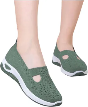 Women'S Breathable Soft Shoes Hands Free Slip On Arch Support Sneakers Walking Foam Go Running Shoes