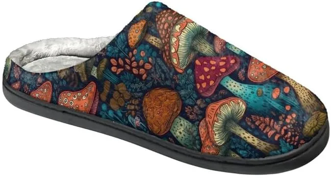 Women's Butterfly Comfy Slipper Anti Slip Hawaii Mandala Plush Bedroom Shoes Winter Warm Non-Slip On House Shoes